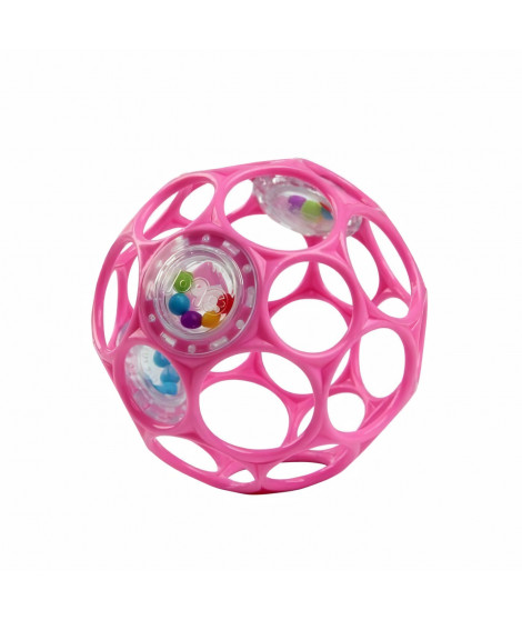 BRIGHT STARS Oball Hochet facile a saisir Jouet pour nourrissons sans BPA en rose, pour les nouveaux-nés +