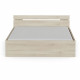 Demeyere Lit adulte MICHIGAN - 160 x 200 cm - Mulitiples rangements  - Chene brossé