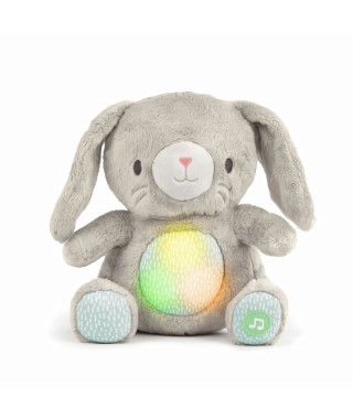 INGENUITY Doudou bébé lapin Sylvi, peluche, mélodies et vibrations apaisantes, lumineux, cadeau naissance