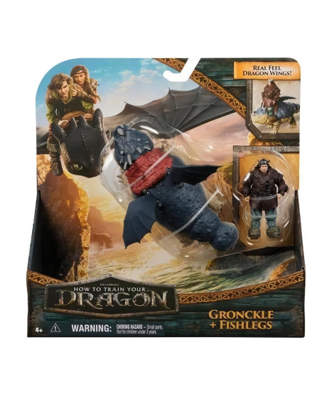 SPIN MASTER PACK DRAGON ET VIKING 25 CM GRONK Dragons Movie