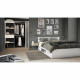 Demeyere Lit adulte MICHIGAN - 140 x 190 cm - Multiples rangements - Blanc