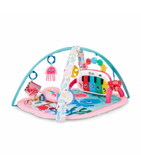 BABY EINSTEIN Tapis de sol éveil bébé fille évolutif 4-en-1 -Kickin' Tunes- jouet piano, arche jouets sensoriels, multilingue