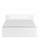 Demeyere Lit adulte MICHIGAN - 140 x 190 cm - Multiples rangements - Blanc