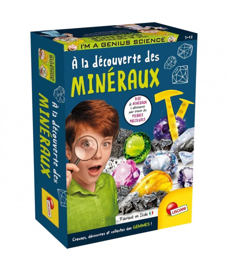 Découverte des minéraux - Kit Scientifique - I'M A GENIUS POCKET - Bloc a creuser