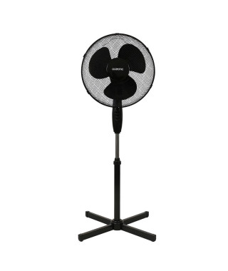 Ventilateur de pied - OCEANIC - 45 W - Ø 41 cm - 3 vitesses - Oscillant - Inclinable - Noir