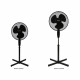 Ventilateur de pied - OCEANIC - 45 W - Ø 41 cm - 3 vitesses - Oscillant - Inclinable - Noir