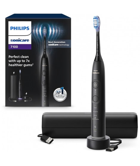Brosse a dents - PHILIPS - HX7421/01 - Sonicare - Serie 7100 - Noir - Eléctrique