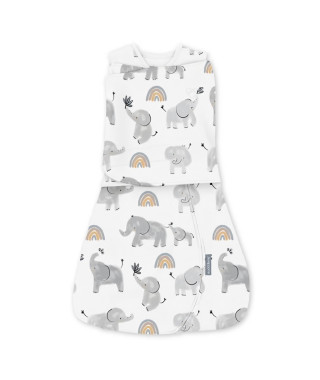 INGENUITY, Gigoteuse d'Emmaillotage, sac de couchage éléphant, pour mi-saison TOG 1. évolutive de 3 a 6 mois certifié oeko-Tex