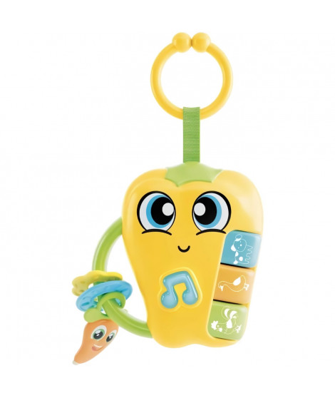 Pepper - Hochet électronique - CAROTINA BABY - Sons et mélodies joyeuses, Anneaux de dentition