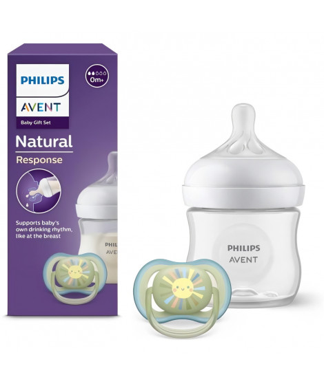Coffret découverte - PHILIPS AVENT - Natural 3.0 - Biberon 125ml + Sucette Ultra Air 0-6M