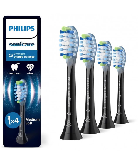 Lot de 4 tetes de brosse - PHILIPS - HX9044/88 - C3 black