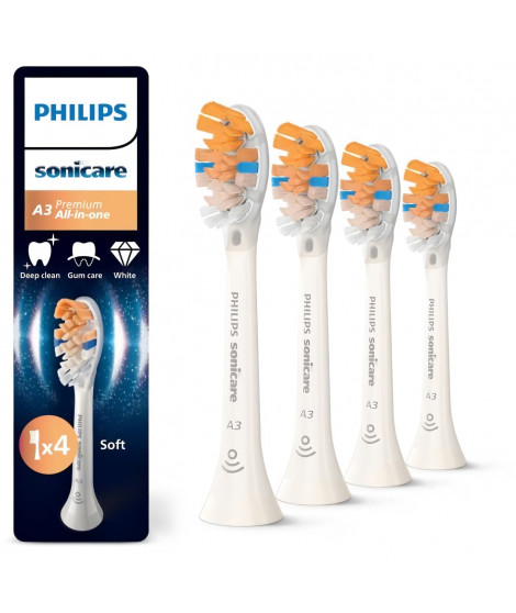 Lot de 4 tetes de brosse - PHILIPS - HX9094/87 - A3 white