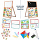 Mes premieres compétences chevalet - Jeu Montessori - MONTESSORI - Tableau Double Face, Lettres et Chiffres Magnétiques