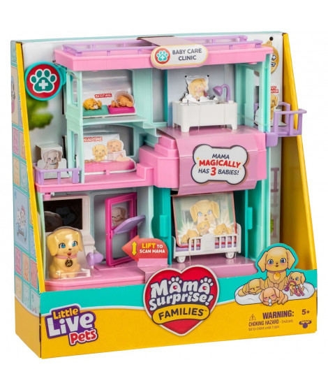 Clinique vétérinaire - LITTLE LIVE PETS - Mama Surprise - Accessoires inclus - Naissance magique