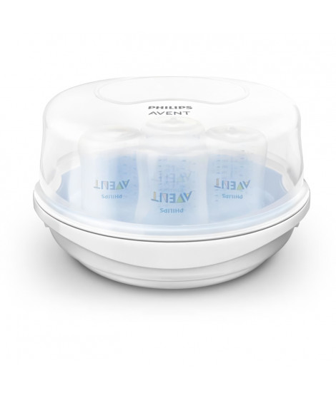 Stérilisateur micro-ondes - PHILIPS AVENT - Vapeur rapide - Bleu/Blanc - Stérilise en 2 min - Design compact