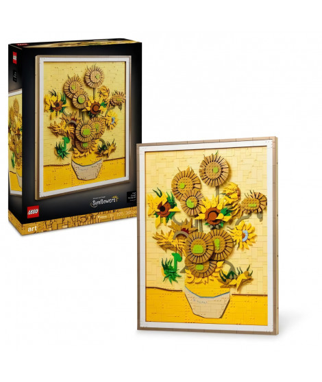 LEGO Art 31215 Vincent van Gogh  Les Tournesols - Tableau mural, Construction pour adulte