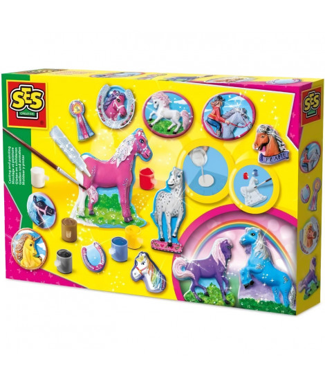 Moulage et peinture - SES CREATIVE - Chevaux fantaisie - Figurines en plâtre