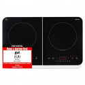 Plaque Induction Posable - MEDION MD18493 - 2 Foyers - 3500W - 60/240°C - 8 Programmes - L 59 x P 36 x H 6 cm - Blanc/Noir