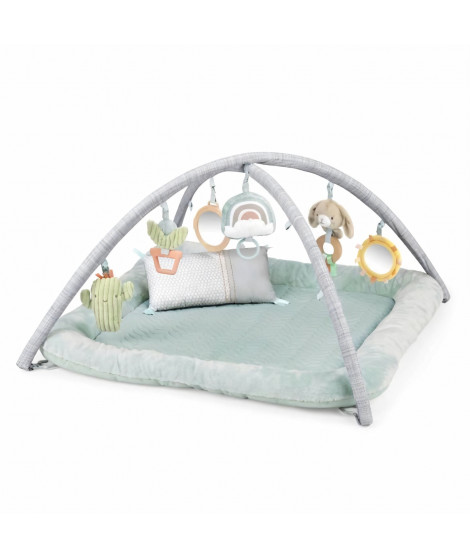 INGENUITY Tapis d'éveil au sol bébé Calm Spring Extra moelleux 6 jouets mutil sensoriels détachable