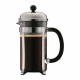BODUM CHAMBORD Set cafetiere a piston - 8 tasses -  1L - Gris - Avec 2 verres double paroi Pavina 0,35l