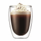 BODUM CHAMBORD Set cafetiere a piston - 8 tasses -  1L - Gris - Avec 2 verres double paroi Pavina 0,35l