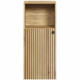 PURE BLISS - Meuble de rangement SDB - 40 x 95 x 31 cm - Chene blond avec des rainures noires - TRENDTEAM