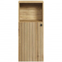 PURE BLISS - Meuble de rangement SDB - 40 x 95 x 31 cm - Chene blond avec des rainures noires - TRENDTEAM