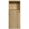 PURE BLISS - Meuble de rangement SDB - 40 x 95 x 31 cm - Chene blond avec des rainures noires - TRENDTEAM
