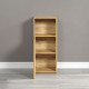 PURE BLISS - Meuble de rangement SDB - 40 x 95 x 31 cm - Chene blond avec des rainures noires - TRENDTEAM