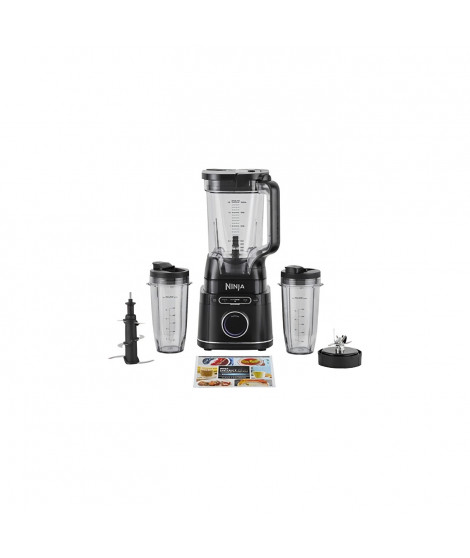 Mixeur Ninja Detect Power Blender Pro 1200W - 2-en-1 - 2L - 15 modes - 10 vitesses - Noir