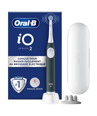 Brosse a dents électrique - ORAL B - iO2 Series - Vert Foret + Étui de Voyage