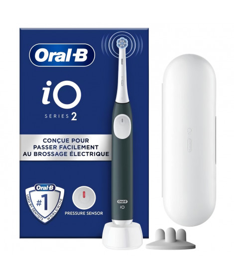 Brosse a dents électrique - ORAL B - iO2 Series - Vert Foret + Étui de Voyage