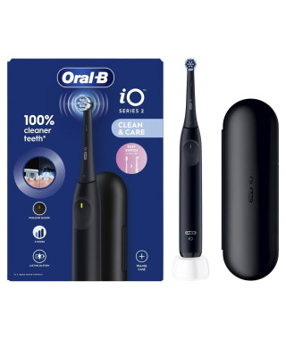 Brosse a dents électrique - ORAL B - iO2 Series - Noir Nuit + Étui de Voyage