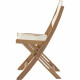 Set bistrot pliable en bois d'acacia FSC avec tressage en corde beige - 2 personnes - MAKENA