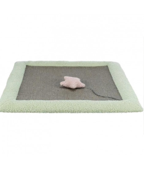 Junior matelas griffoir - TRIXIE - 47 x 47 cm - Gris / Menthe