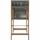 Set bistrot pliable en bois d'acacia FSC avec tressage en corde vert olive - 2 personnes - MAKENA