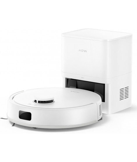 MOVA E20 Plus - Robot Aspirateur Laveur avec Vidage Automatique, Auto-vidangeable Pendant 90 Jours, 5000Pa