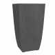 Bac a fleurs - DIVA BASALT - Gris anthracite - Carré haut -  42 L - 43,5 x 43,5 x H.78.2 cm - EDA - Bac intérieur amovible