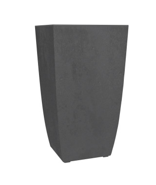 Bac a fleurs - DIVA BASALT - Gris anthracite - Carré haut -  42 L - 43,5 x 43,5 x H.78.2 cm - EDA - Bac intérieur amovible