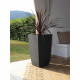 Bac a fleurs - DIVA BASALT - Gris anthracite - Carré haut -  42 L - 43,5 x 43,5 x H.78.2 cm - EDA - Bac intérieur amovible