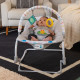 BABY EINSTEIN -DEAN- Transat bébé balancelle évolutif 3-en-1, Melodies et vibrations, 3 Positions, arche jouets amovible, 0-3…
