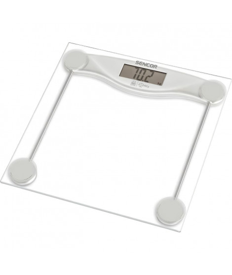 Sencor SBS 113SL Pese-personne design ultra fin avec surface en verre transparent - 8590669216963