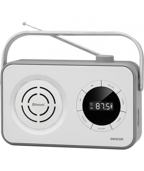 Récepteur radio portable PLL FM avec BT, USB, Micro SD et AUX - Sencor - SRD 3200 W