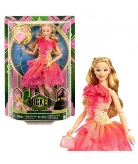 Mattel-Wicked-Poupée Glinda avec accessoires et habillages amovibles - Disney - HXT63