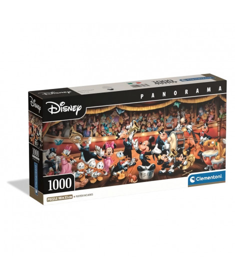 CLEMENTONI - Compact 1000 pieces Panorama - Disney Orchestra