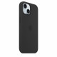 APPLE - iPhone 15 - Coque en silicone avec MagSafe - Noir