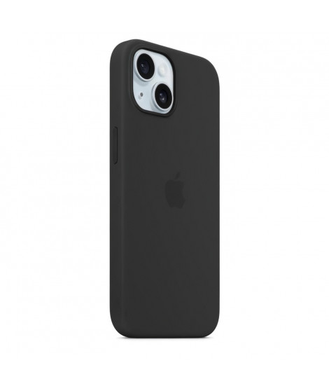APPLE - iPhone 15 - Coque en silicone avec MagSafe - Noir