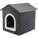 Abri - TRIXIE - Livia - 38 x 41 x 44  cm - Gris foncé / Blanc