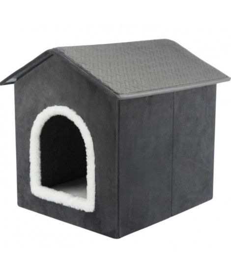 Abri - TRIXIE - Livia - 38 x 41 x 44  cm - Gris foncé / Blanc