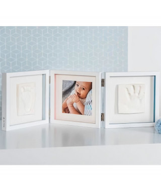 Baby Art My Baby Style - Cadre Photo Double Empreinte Bébé : Personnalisez avec Kit Empreintes Mains et Pieds Bébé, Cadeau Na…